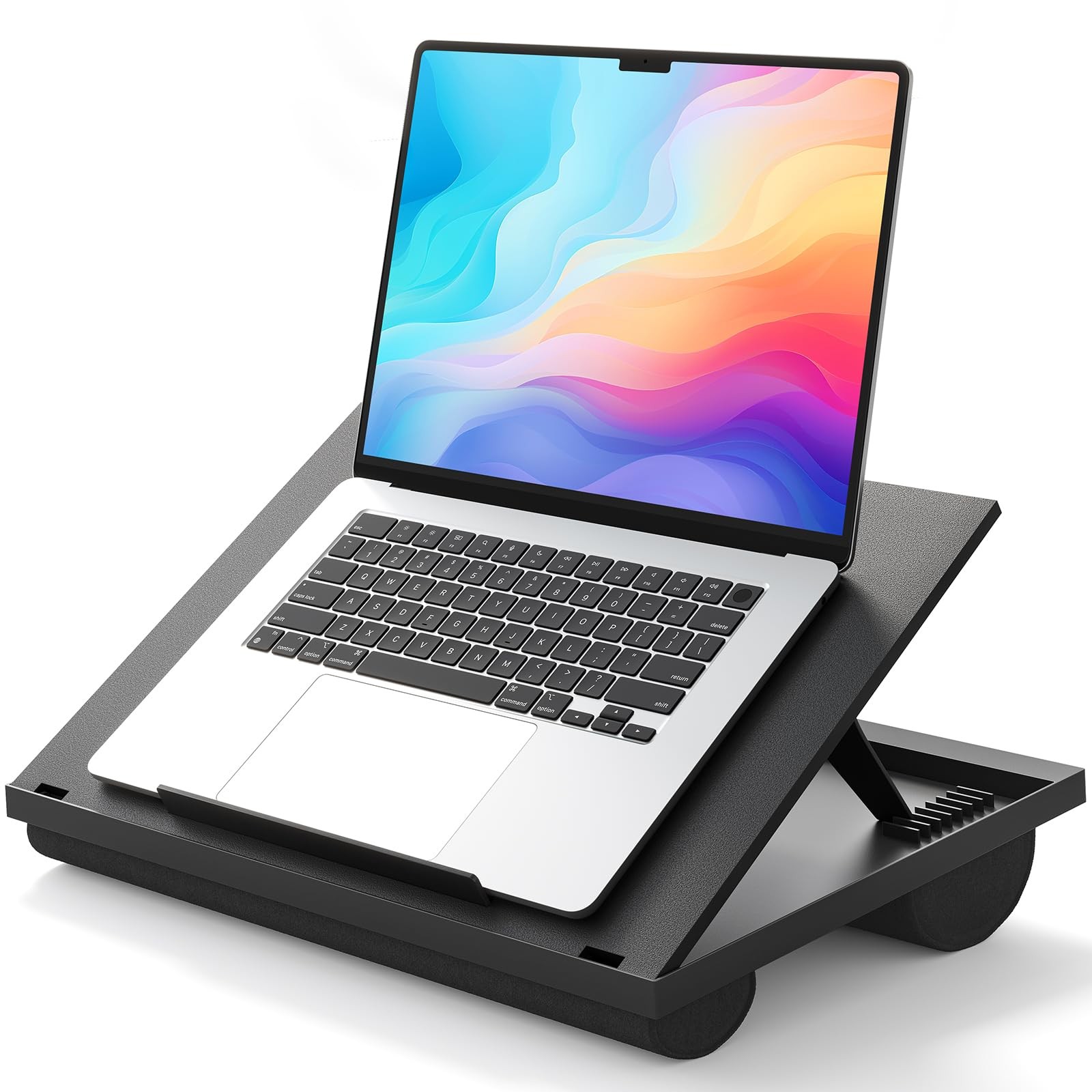 HUANUO Lap Desk with 8 Adjustable Angles – Up to 15.6" Laptop, Black