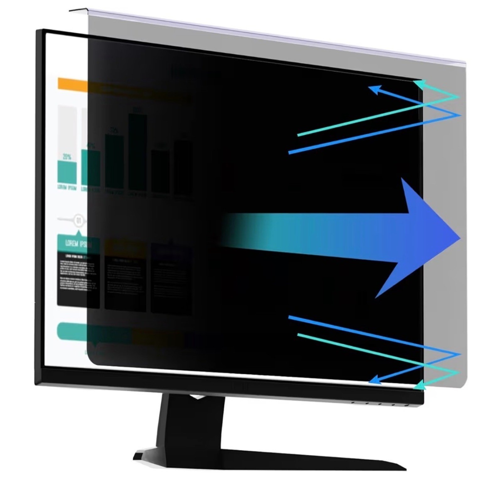 20-22 inch Privacy + Anti-Blue Light Computer Monitor Filter PC Screen Protector