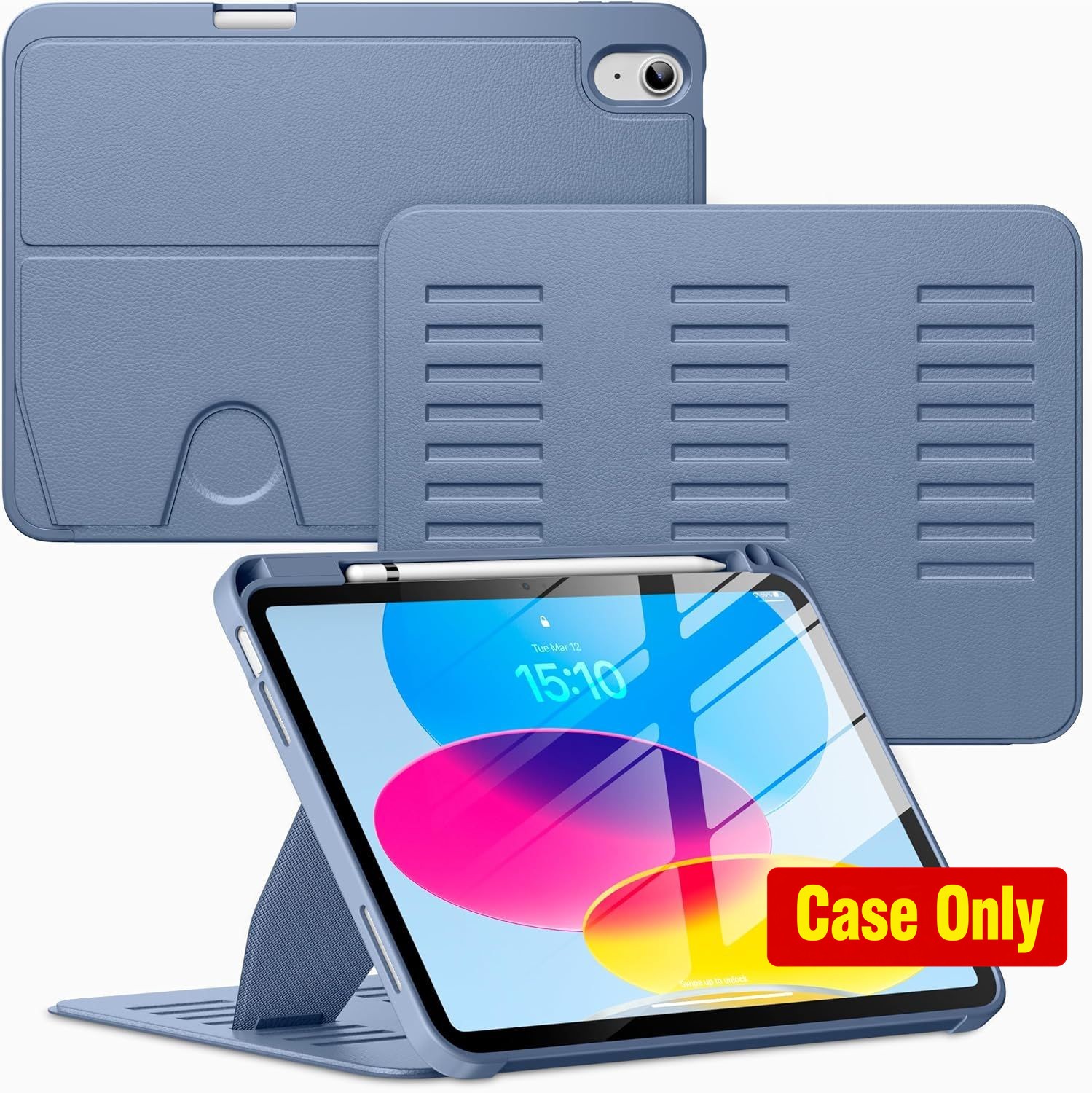 Case for iPad 11-inch 2025, Multiple Angles Magnetic Stand Cover, Shockproof