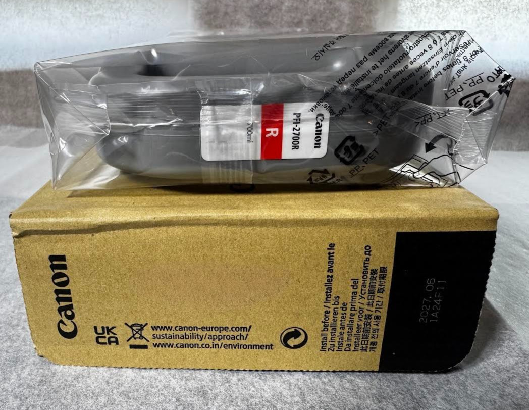 OPEN BOX GENUINE Canon PFI-2700R Red 700ml - PRO/GP Series - OEM