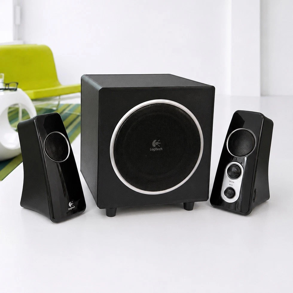 Logitech Z523 Omnidirectional 2.1 Speaker System with Subwoofer TESTED & WORKING