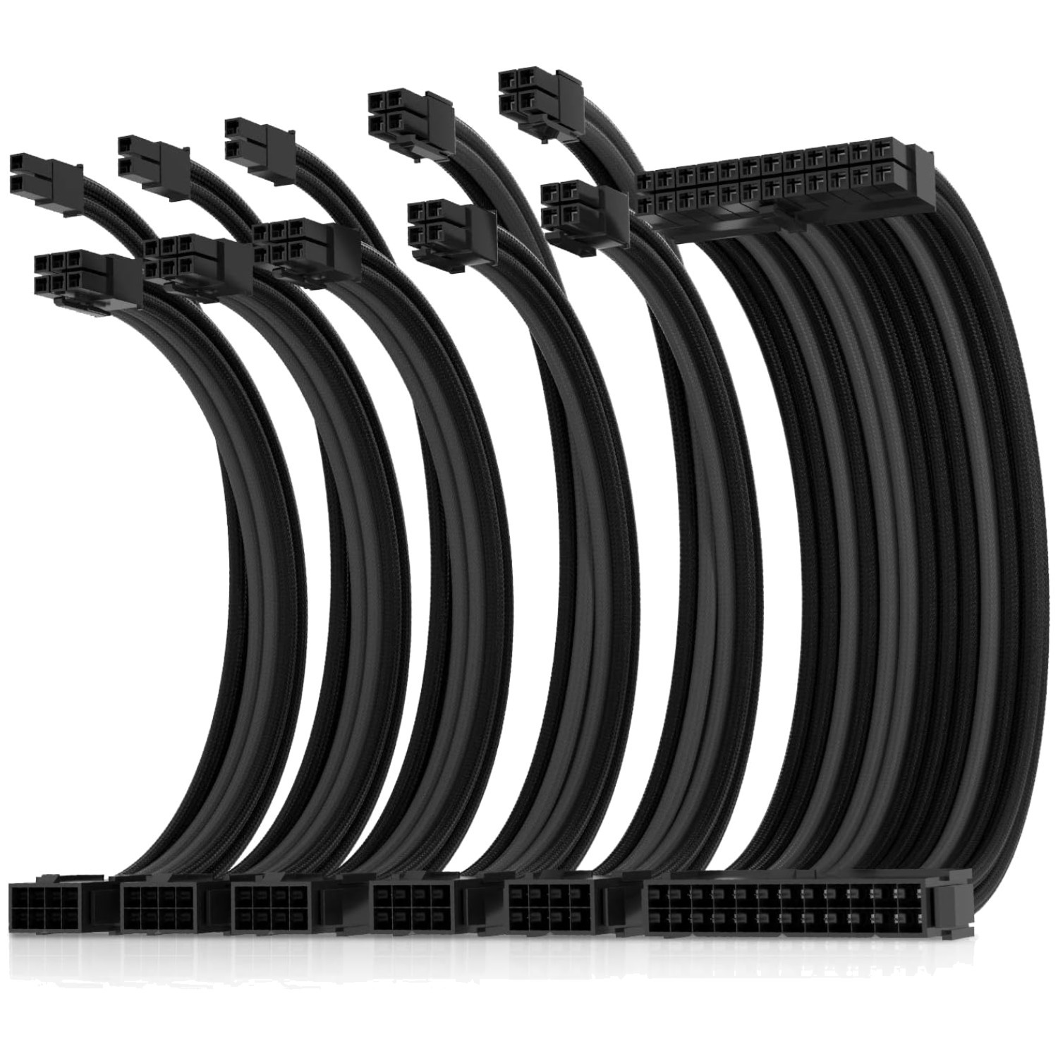 16AWG White PC Cable Extension Kit - Reliable Power