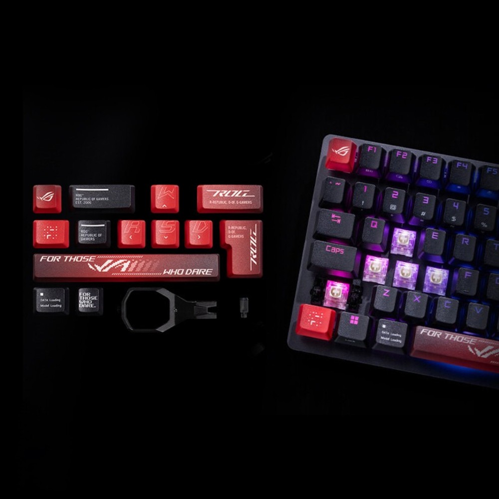ROG PBT 5 Face Dye-Sub Keycaps 13-Key Ergonomic for PC Gaming Keyboard Upgrade