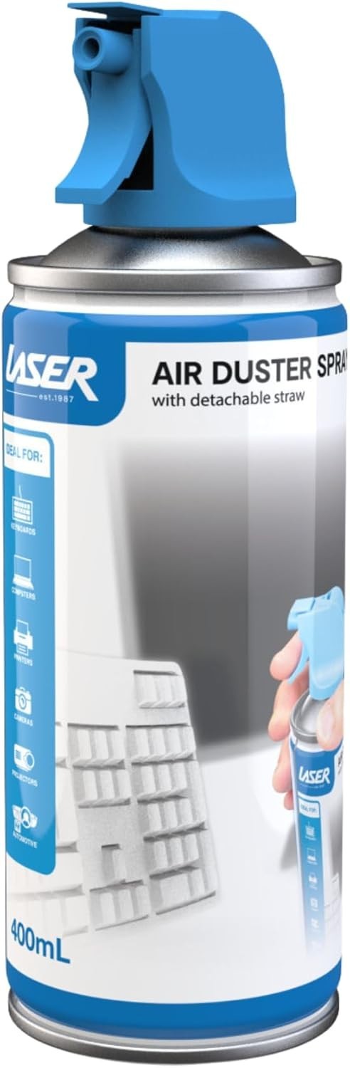 Laser Compressed Air Duster Spray 400ml with Air Blower Extension Tube Cleaning