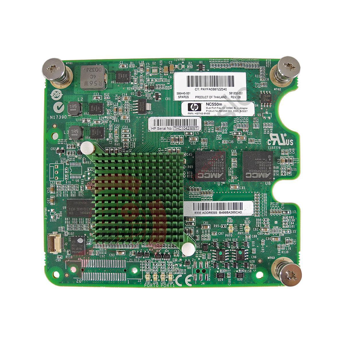 HP NC550m 10GbE 2-Port Flex-10 Ethernet Adapter MPN: 581202-001 SP#: 586445-001 