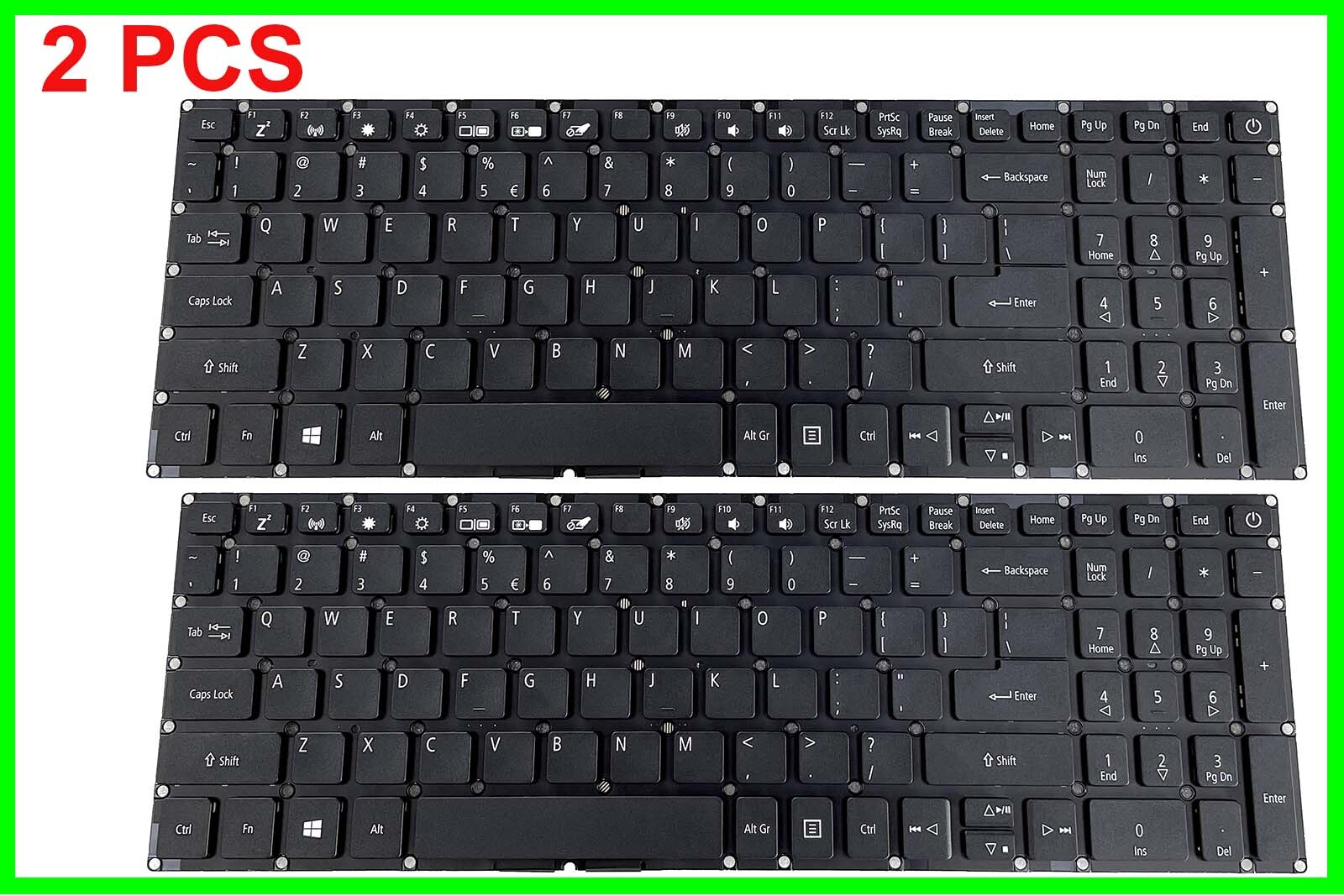 2pcs US Keyboard for Acer Aspire 3 A315-32 A315-33 A315-41G A315-51 A315-53G