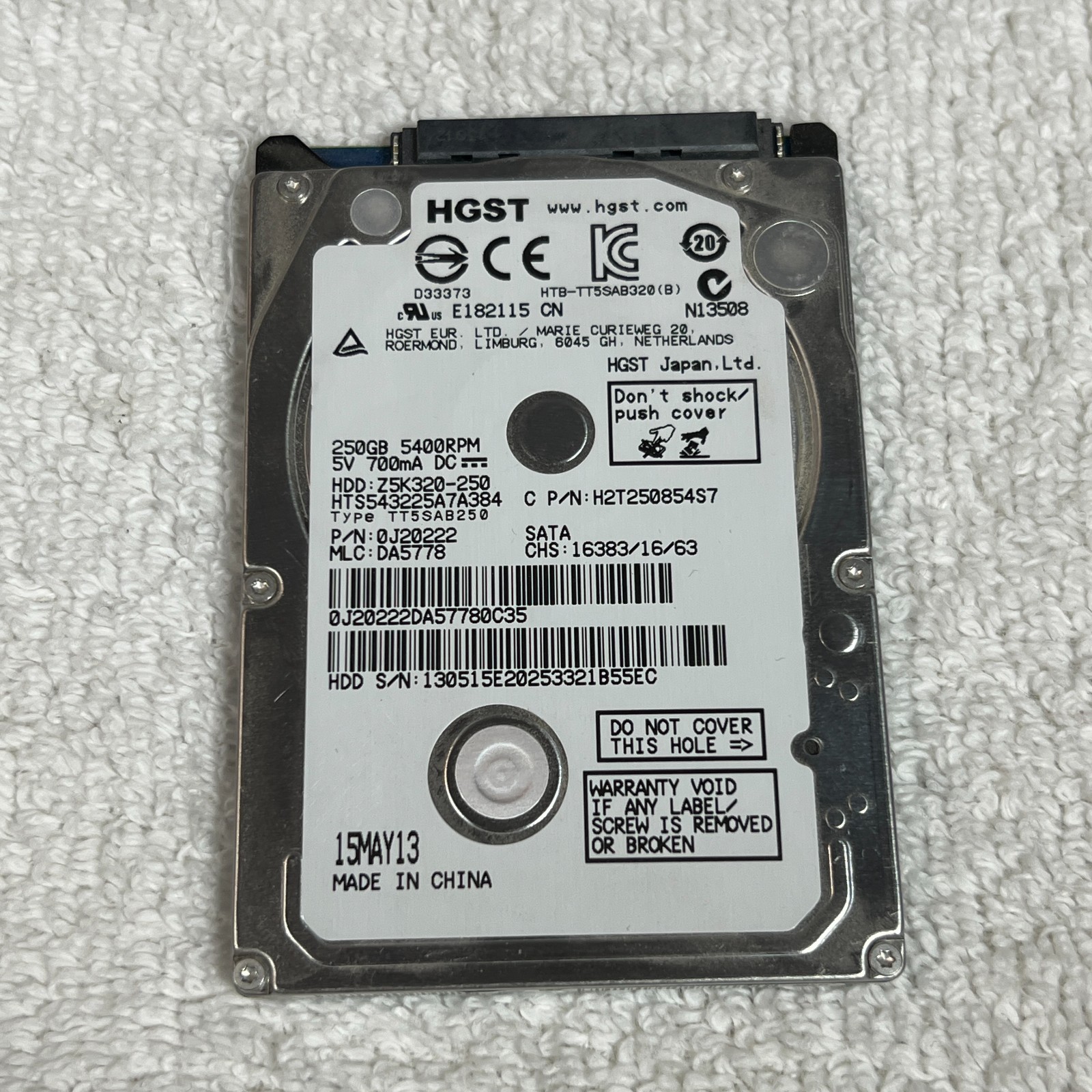 HGST250 GB 2.5'' SATA 5400RPM Hard Drive