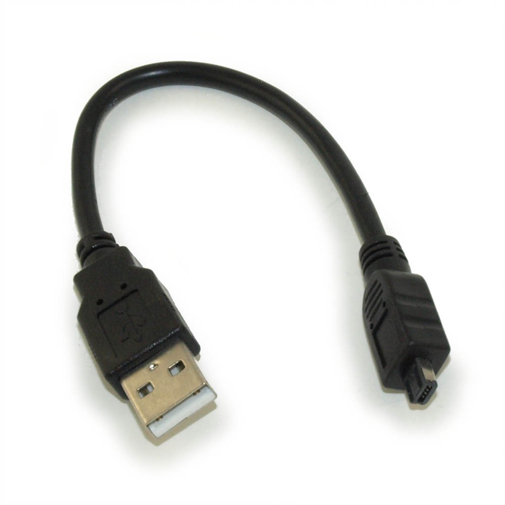 6in USB 2.0 Type A Male to Mini-B 4 Pin Male Cable Black Ltd Lifetime Warranty