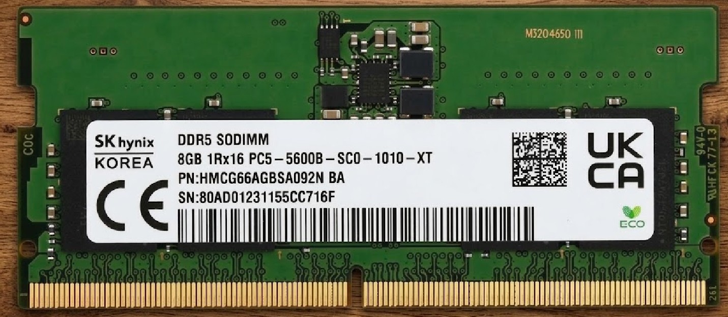 SK Hynix 8GB DDR5 5600 MHz PC5-44800 SODIMM Laptop Memory RAM HMCG66AGBSA092N
