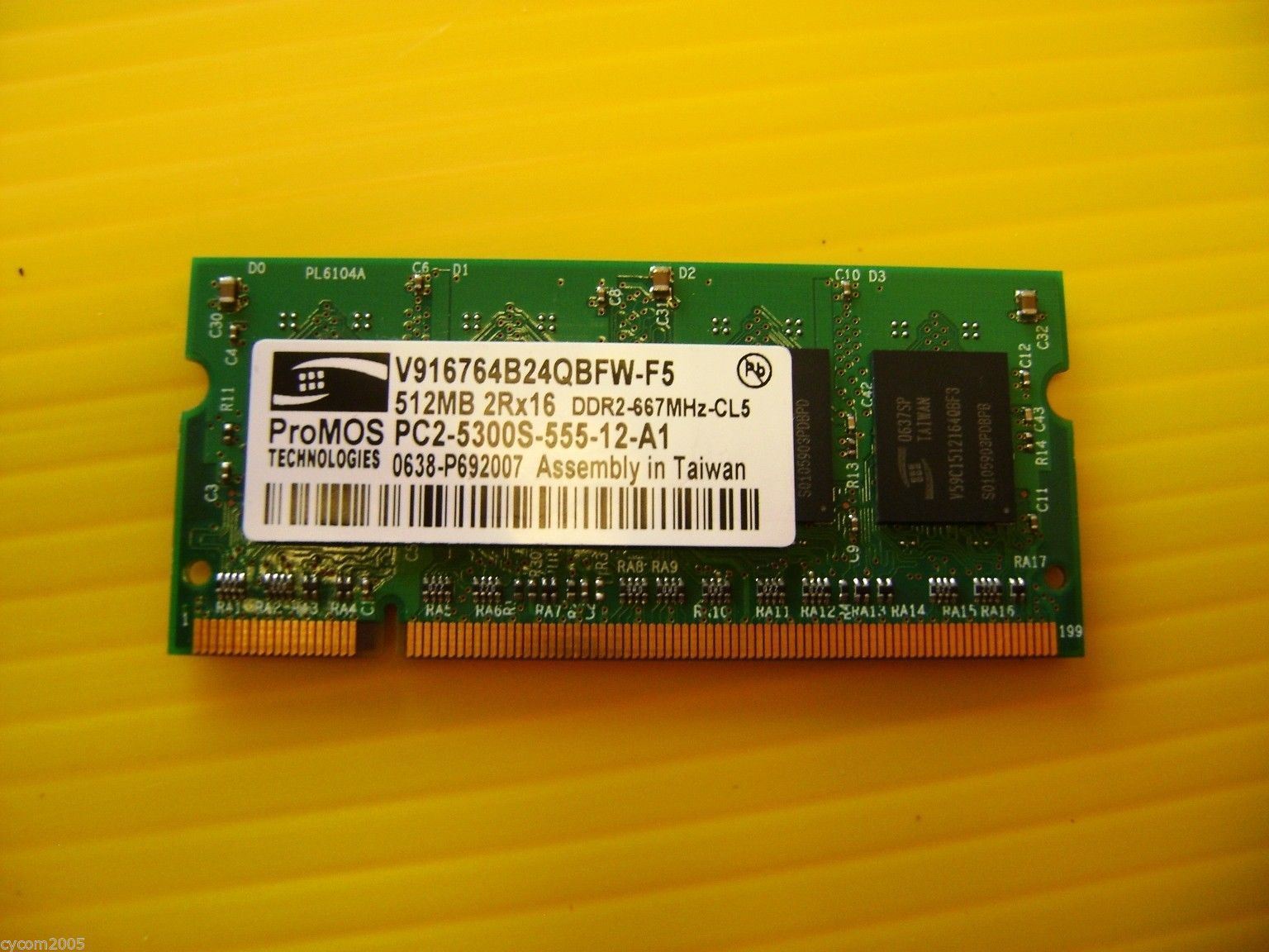 ProMOS 512MB PC-2 5300S-12-A1 Memory RAM