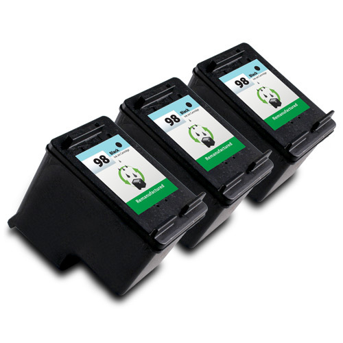 3PK Printronic For HP 98 C9364WN Black Ink Print Cartridge