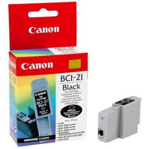 Genuine Canon BCI-21 Black Cartridge BJC Series, Multipass, CFX, & B740