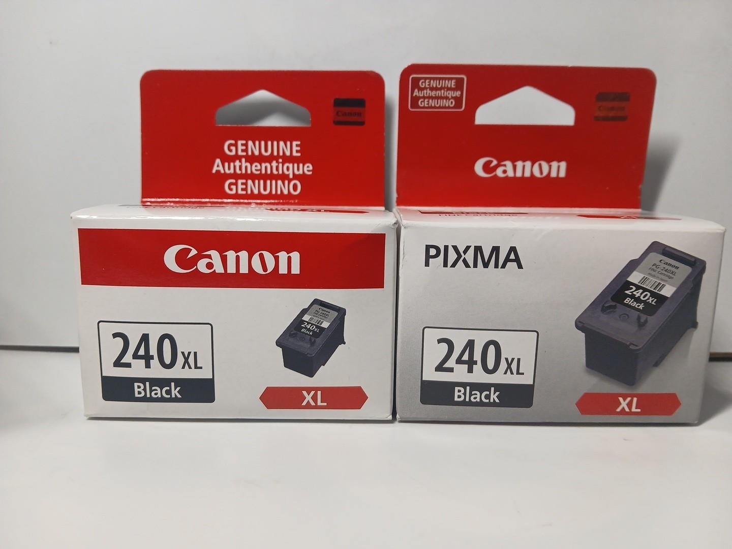 Two Canon Pixma 240 XL Black Ink Cartridges (Lot Of 2) - NEW 240XL 