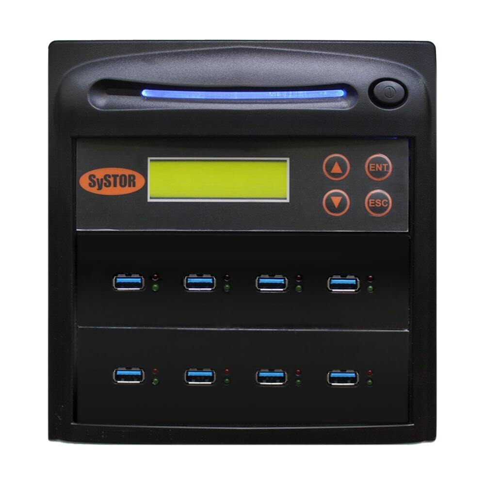 Systor 1:7 USB Duplicator/Sanitizer 18GB/Min Flash Drive Copier/Eraser 2YR WRNTY