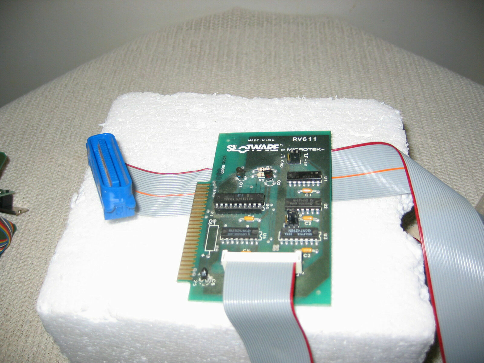 Microtek Slotware Parallel Interface Card w/cable RV-611C Apple, Franklin + clon