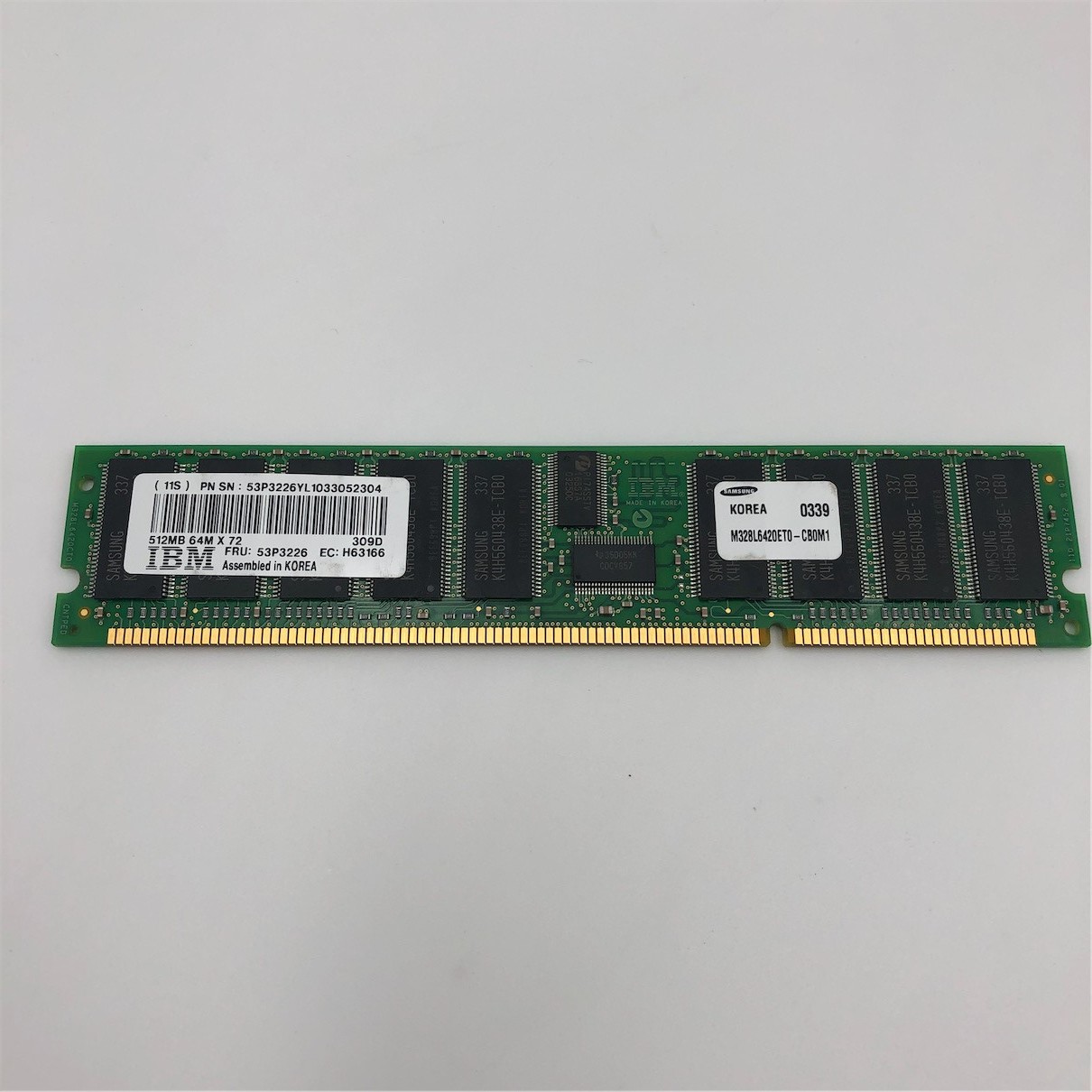 IBM 512MB 1X512MB PC2100 ECC DIMM M328L6420ET0-CB0M1 53P3226