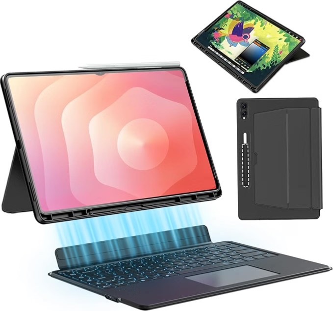 Detachable Backlit Keyboard Case for Samsung Galaxy Tab S11 Ultra 14.6 inch