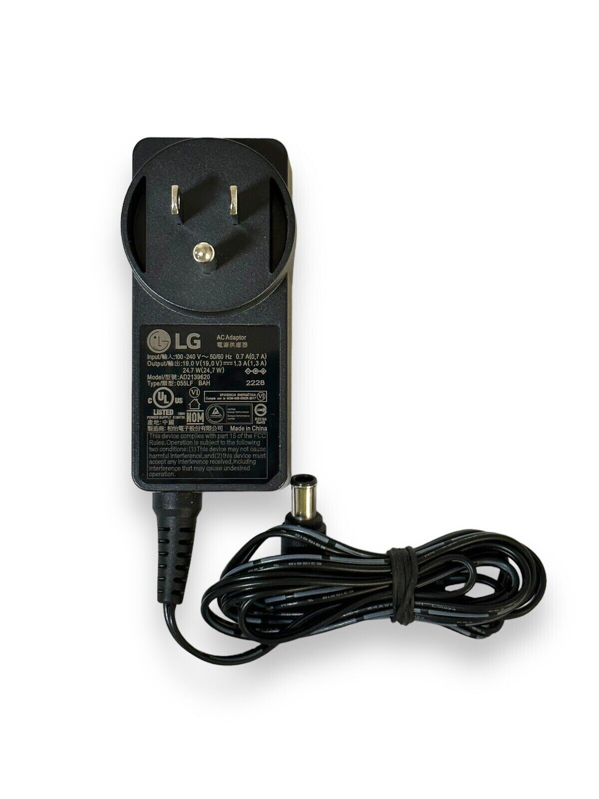 New Original OEM LG 24QP500 24QP550 Monitor AD2139620&EAY65895705 US/AC Adapter@