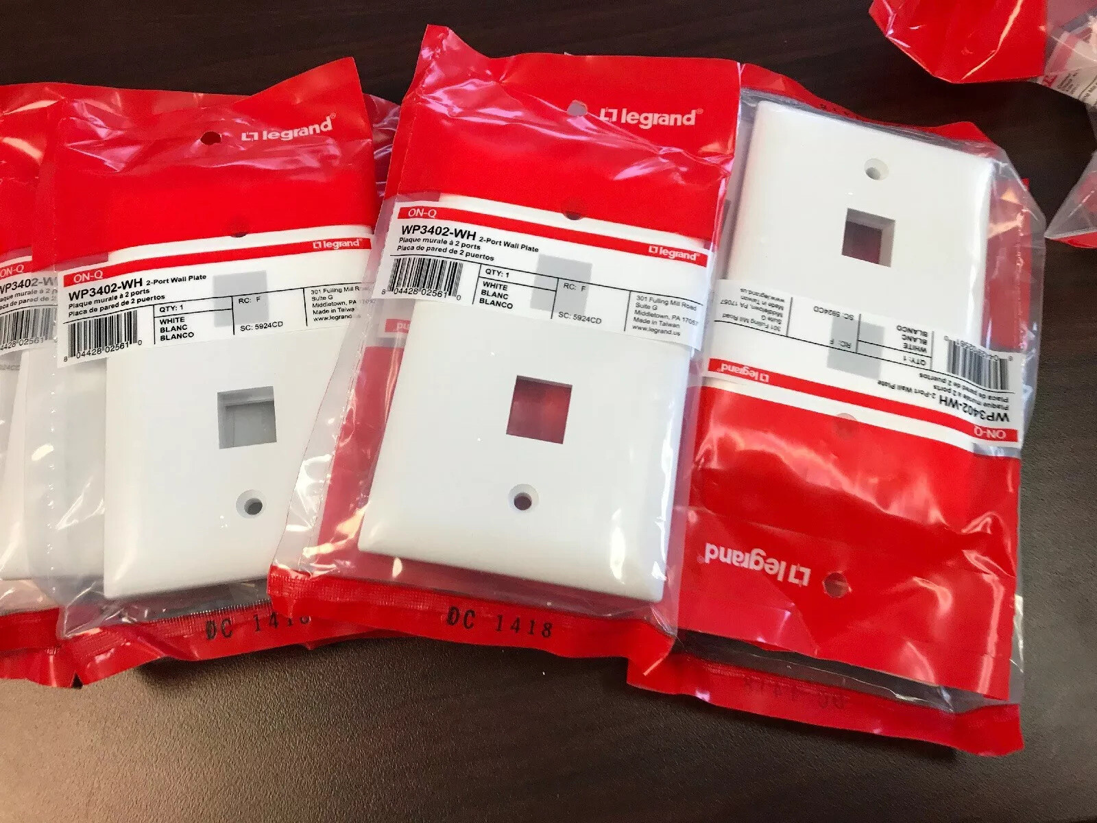 Legrand - On-Q WP3402WH 1Gang, 2Port Wall Plate, White Lot Of 9