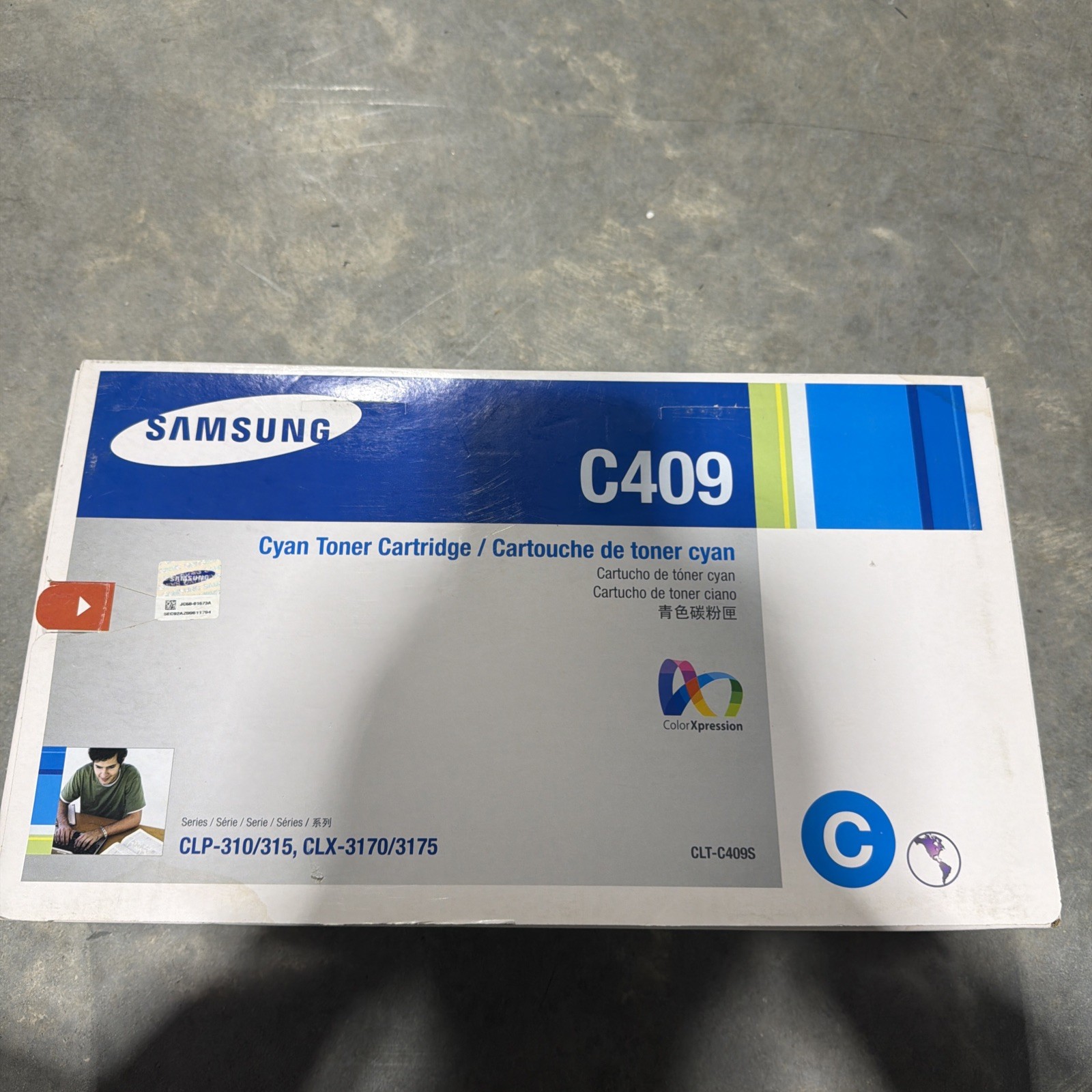 GENUINE Samsung CLT-C409S Cyan Toner Cartridge C409 CLT-409 