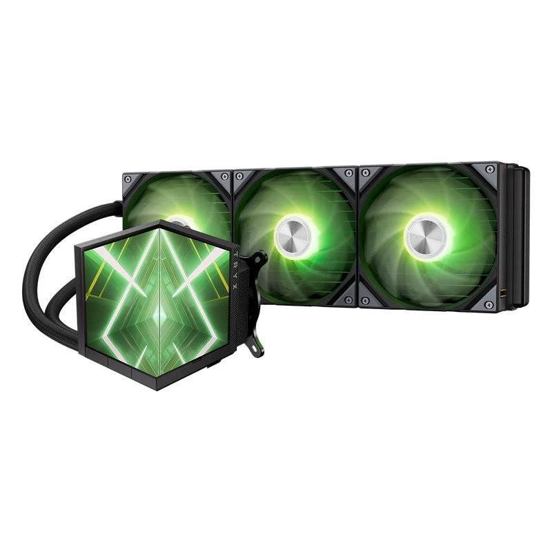 TRYX STAGE 360 ARGB 360mm Black 4.0" IPS Dual-Screen AIO Cooler Black