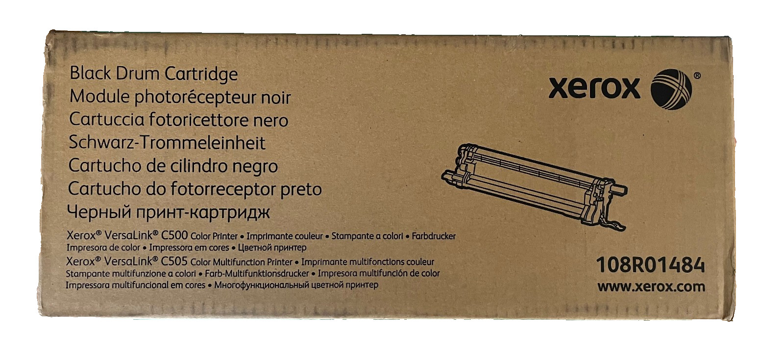 XEROX  108R01484 BLACK DRUM CARTRIDGE for VersaLink C500 / C505 - SEALED
