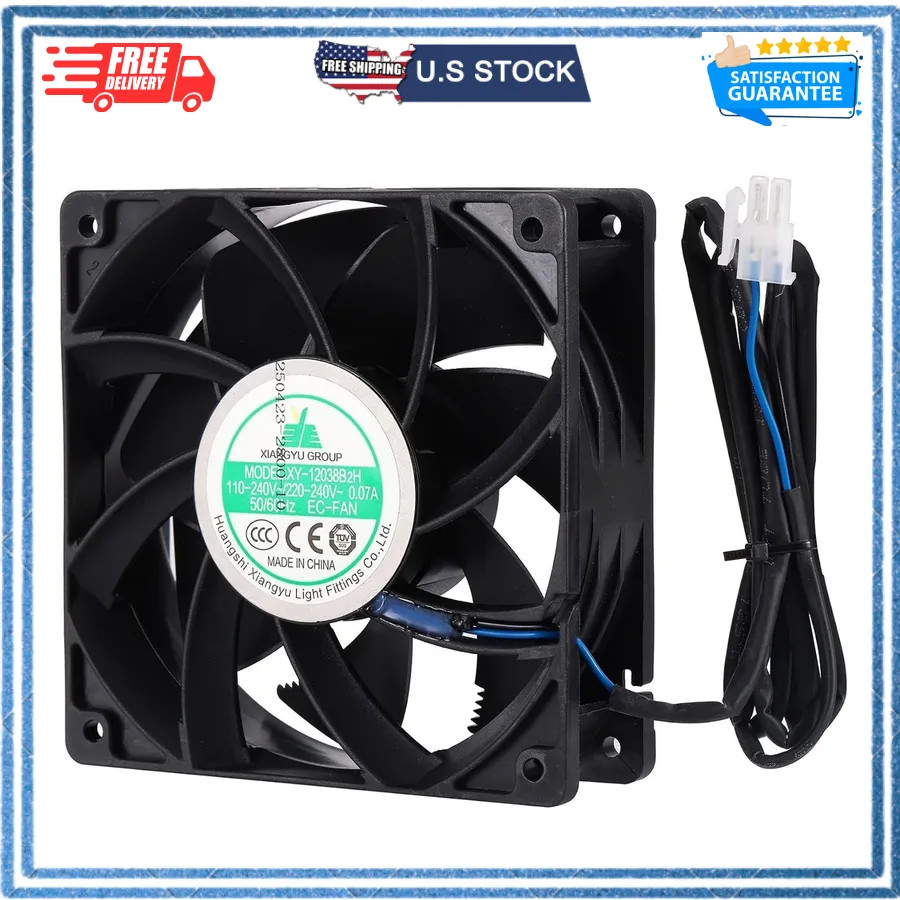 120mm EC Cooling Fan 110V-240V 120x120x38mm High Air Volume Cabinet Case Fan