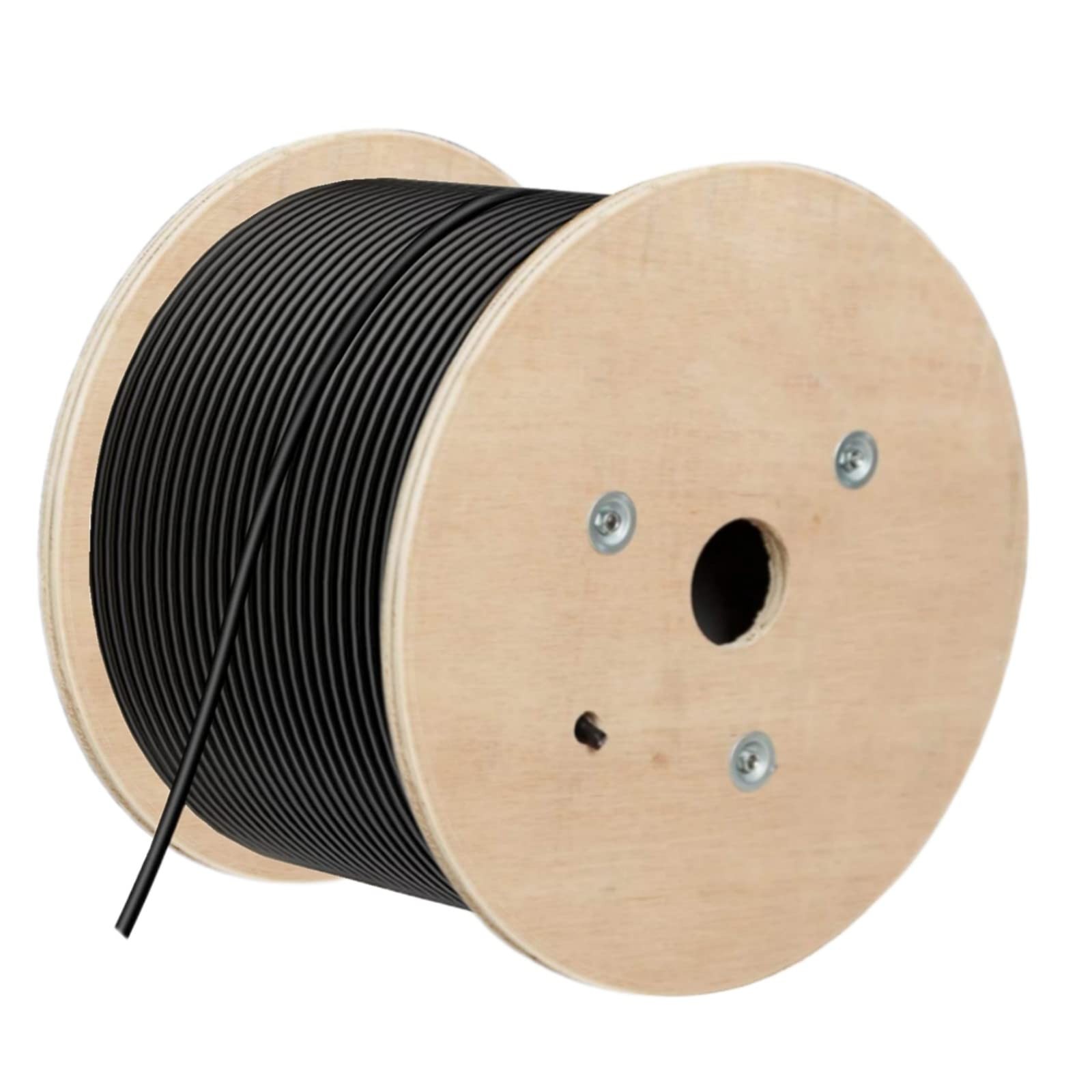 Cat8 Bulk Ethernet Cable 650FT Round S/FTP 650FT-bulk, Black-