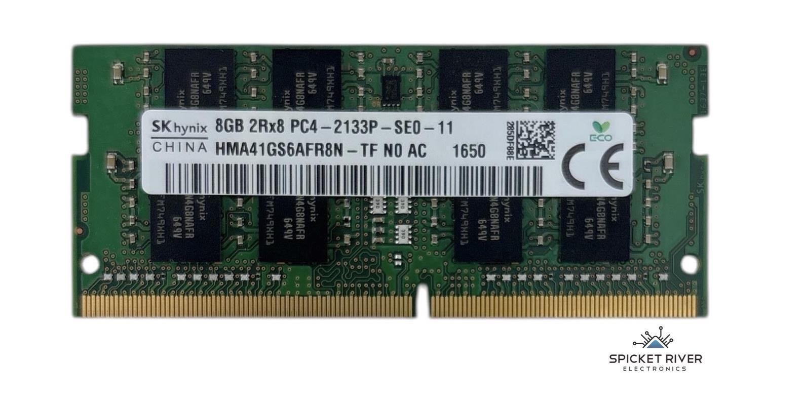 Lot of 2 - SK Hynix HMA41GS6AFR8N-TF 8GB 2Rx8 PC4-2133P DDR4 SODIMM RAM Memory
