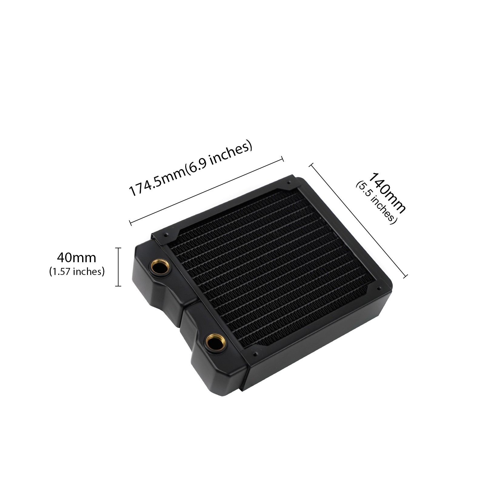 140mm copper water cooling radiator 40mm thick G1/4 thread shipped from the US