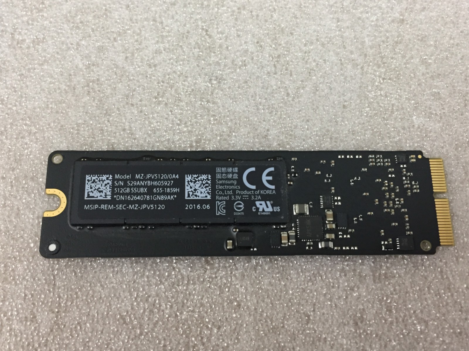 Apple Samsung MZ-JPV5120/0A4 655-1859H 512GB SSD MacBook Air/Pro iMac 2013–2015