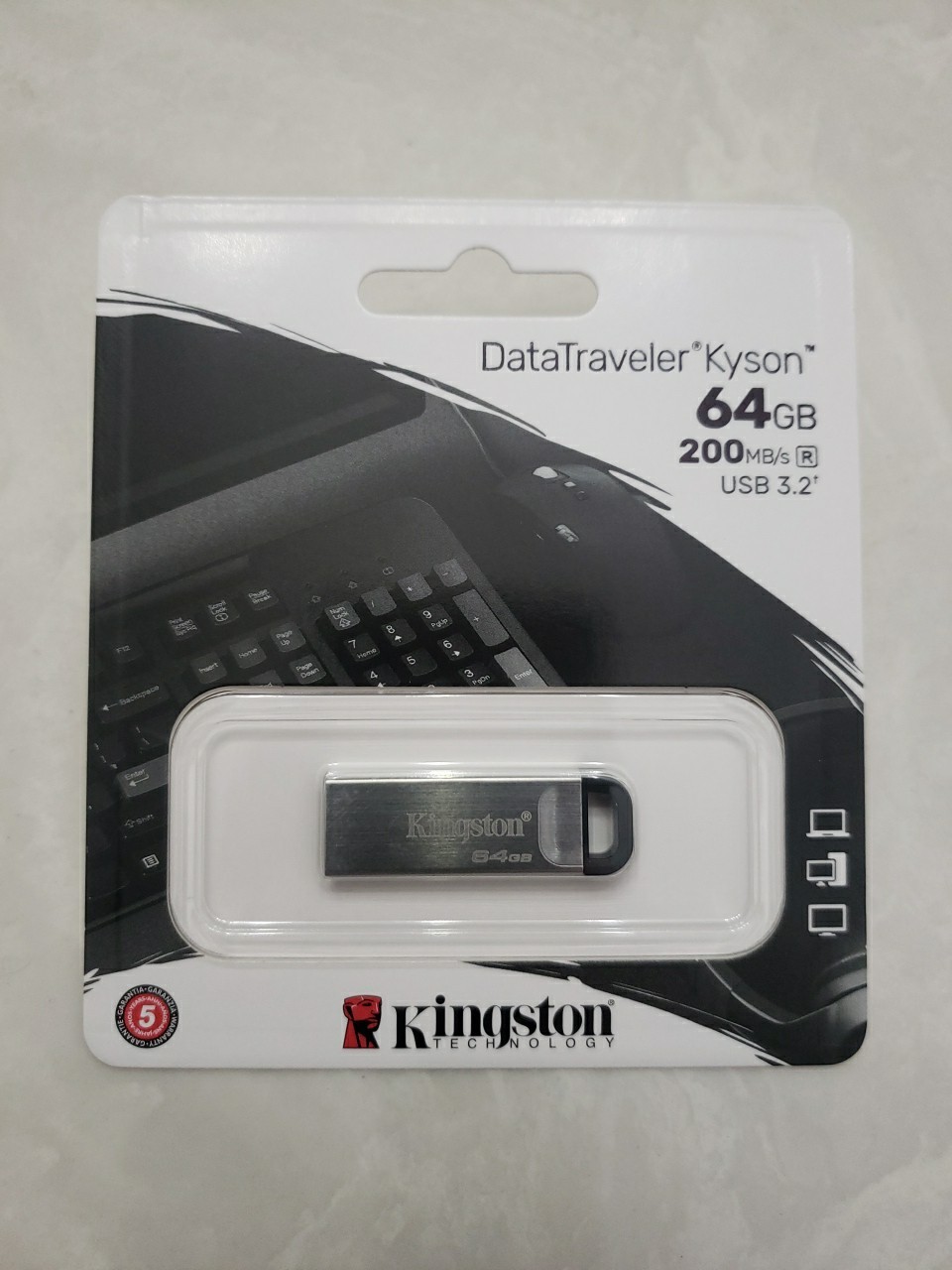 Kingston 64GB DataTraveler Kyson DTKN USB 3.2 Flash Drive Metal Drive