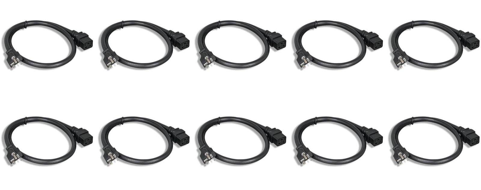 Heavy Duty 12 Awg Ac Power Cord Nema 5 20p C19 6FT 2M 10 Pack IEC