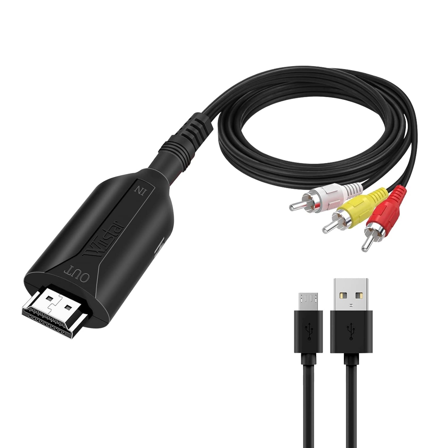Wiistar RCA to HDMI Converter 1080P CVBS Composite AV Video Audio... 