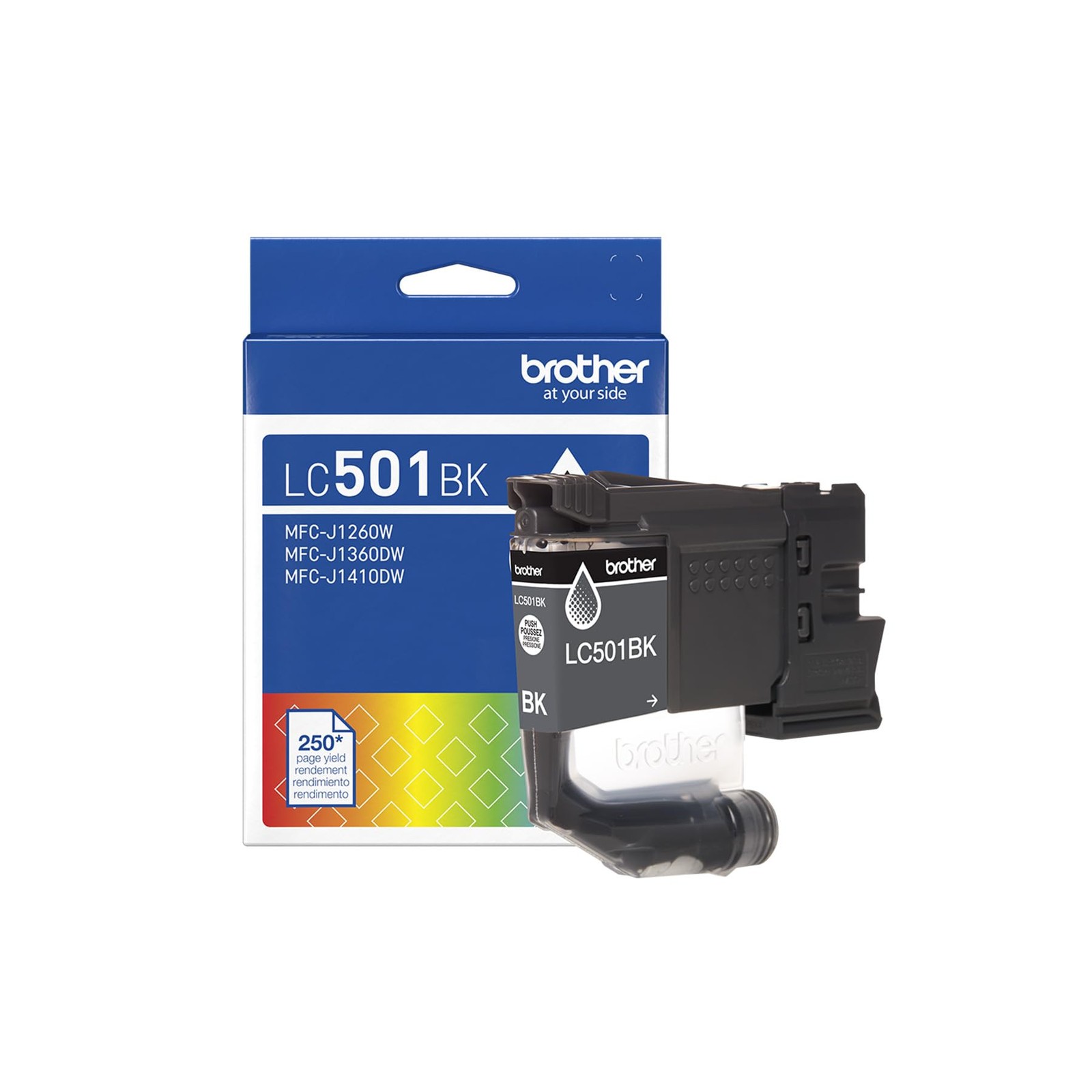 Brother Genuine LC501BK Standard Yield Black Ink Cartridge for use with Work ...