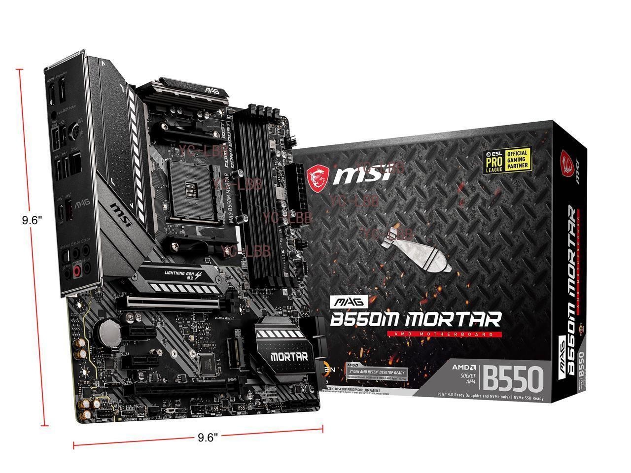 MSI MAG B550M Mortar AMD AM4 64GB DDR4 Support M-ATX Compact HDMI Interface