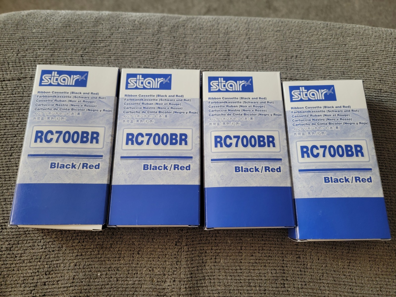 4-BRAND NEW - GENUINE - STAR SP700 - RC700BR - BLACK & RED RIBBON CASSETTE 