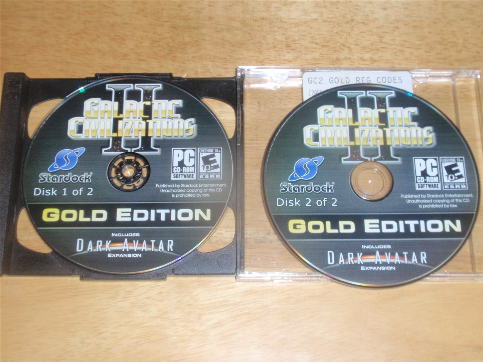 Galactic Civilizations II Gold Edition +Dark Avatar PC CDROM Stardock 2007 WinXP