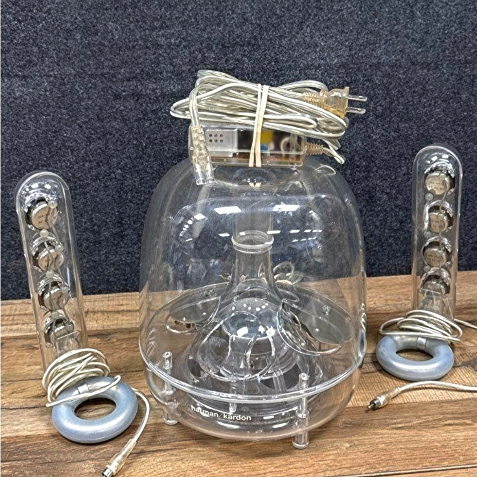 Harman Kardon SoundSticks Transparent 2.1 Speaker System – Iconic Design Set