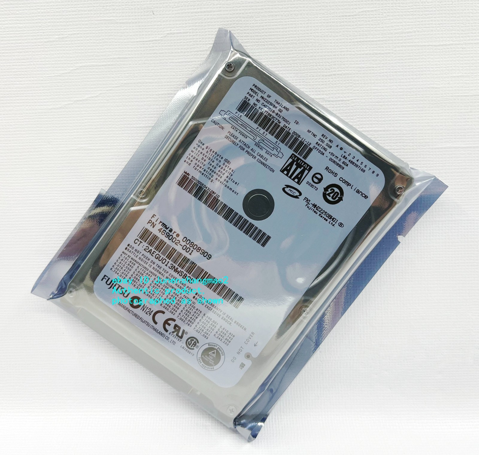 Fujitsu 250GB 5400RPM MHZ2250BH SATA 2.5-inch notebook hard drive
