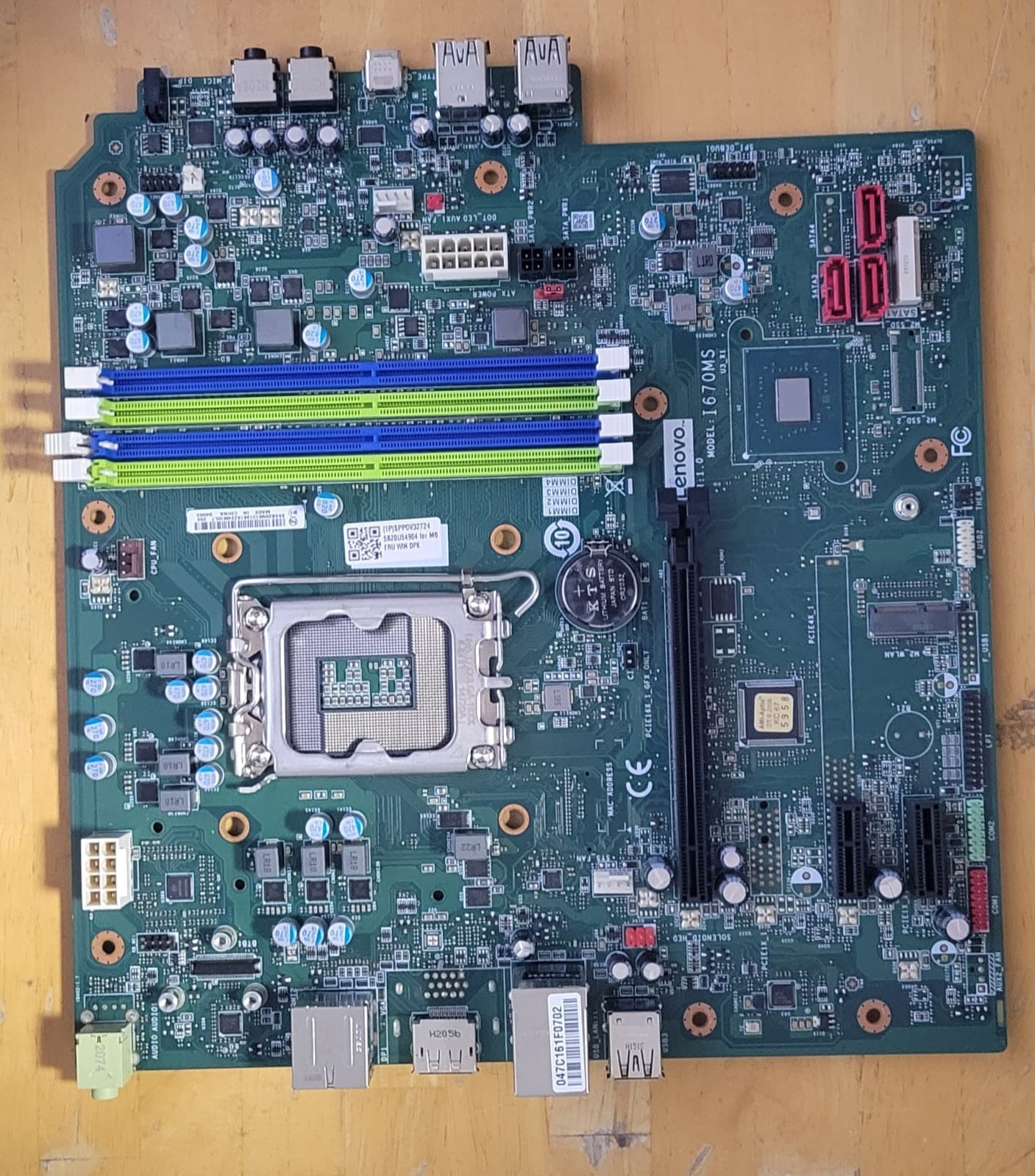 Lenovo ThinkCentre M70s Gen 3 Desktop Motherboard I670MS P/N - 5B20U54904 Tested