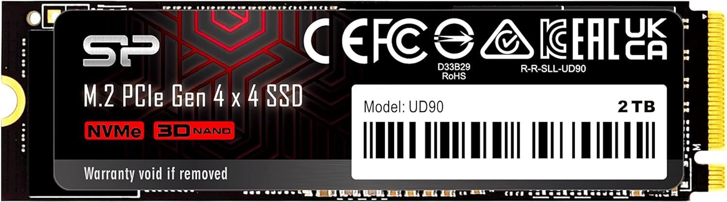 Silicon Power UD90 2TB NVMe PCIe Gen4x4 M.2 2280 Internal SSD – Up to 5000MB/s