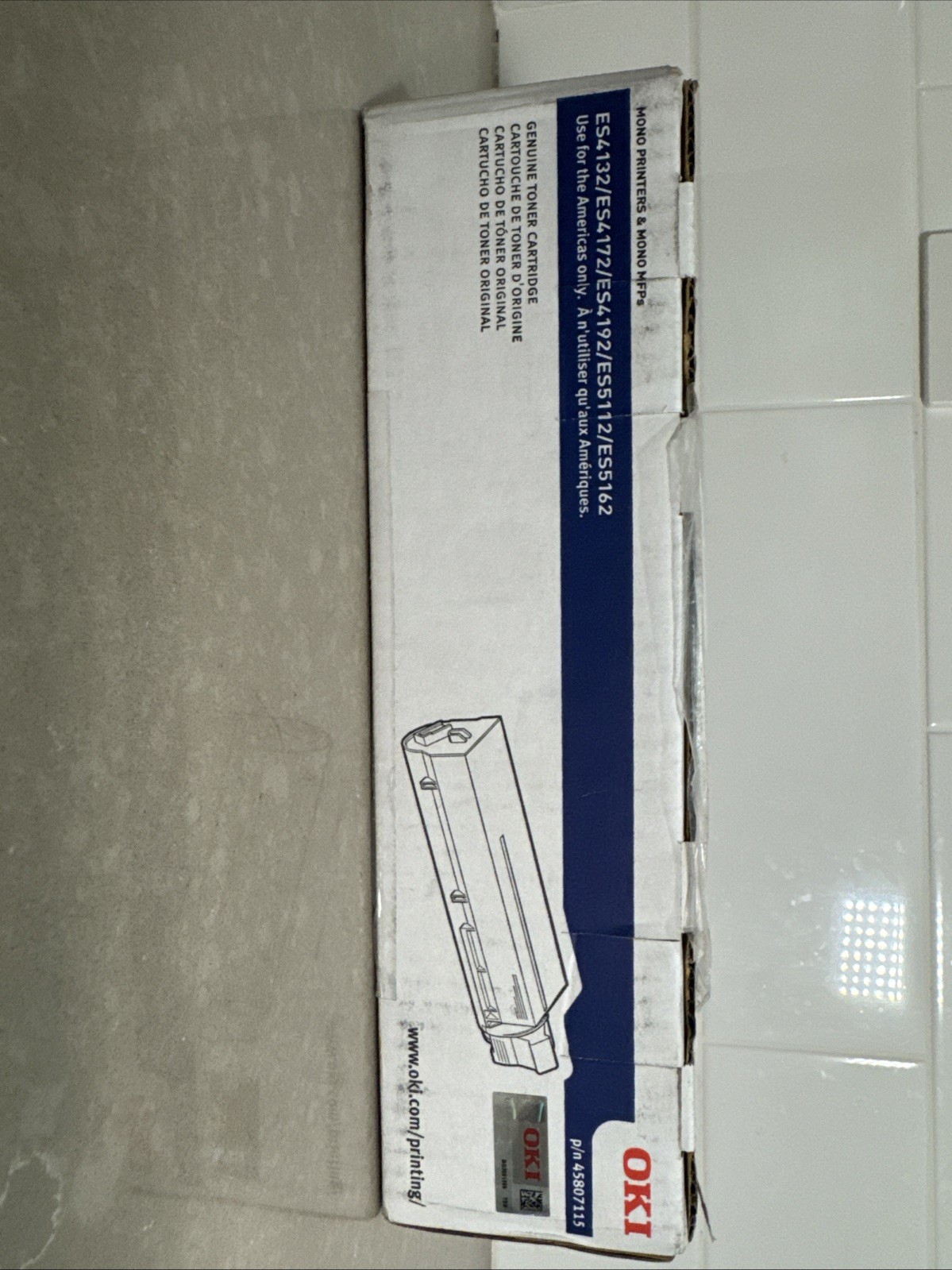 OKI 45807115 Black Toner Cartridge Genuine OEM ES4132 ES4172 ES5112 ES5162
