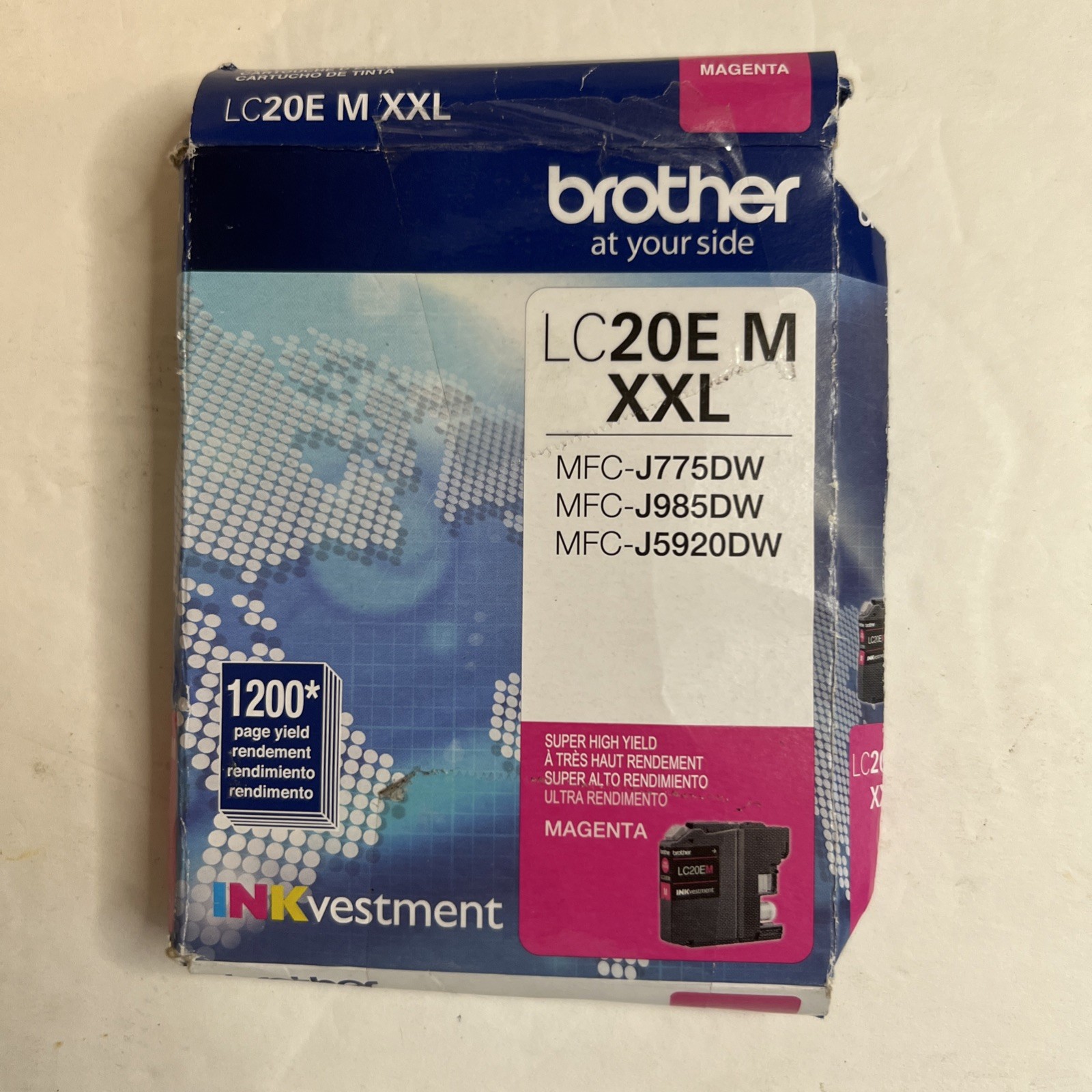 Brother LC20EM INKvestment 1,200 Page-Yield Super High-Yield Ink - Magenta New