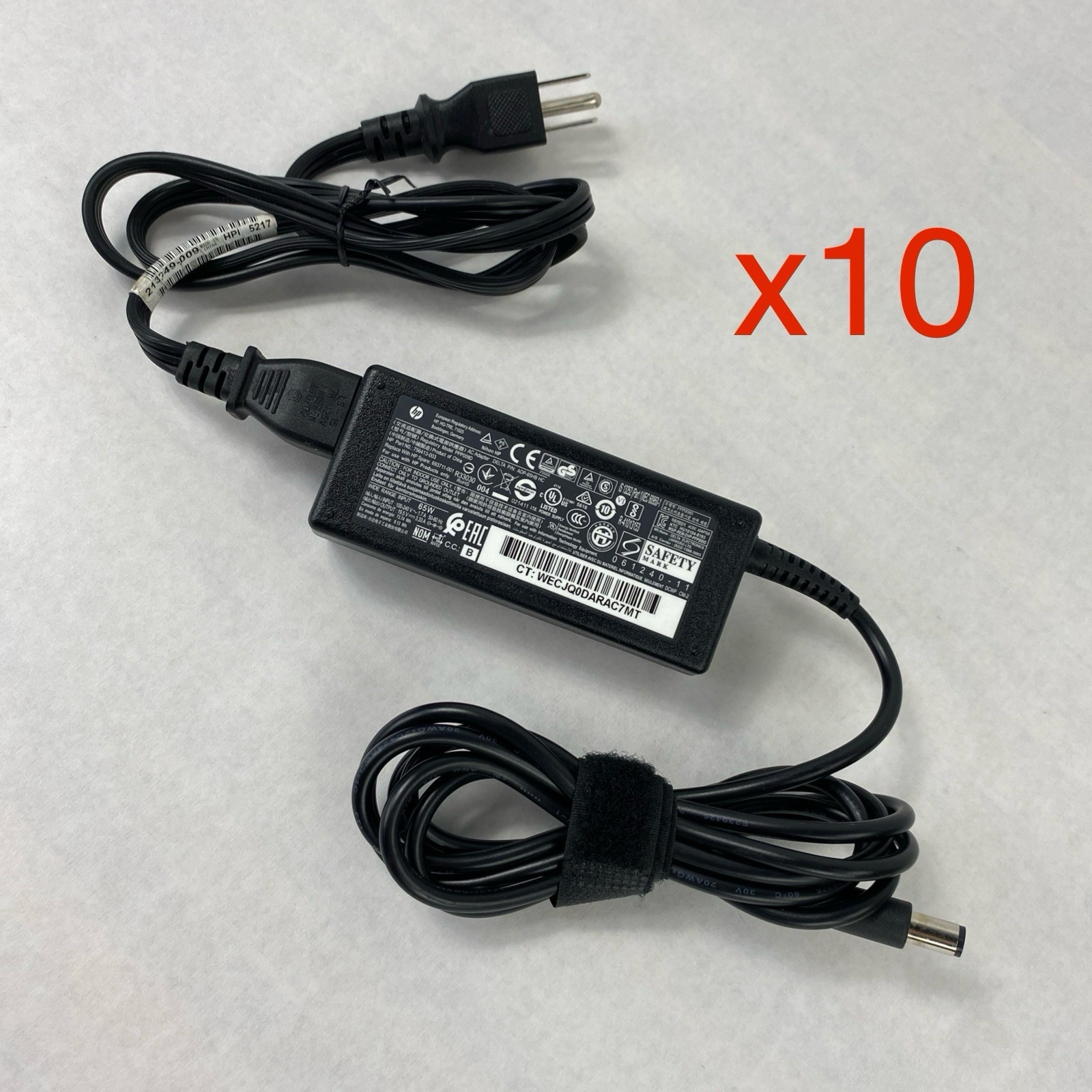 HP PPP009D 65W 19.5V 3.33A 7.4mm Barrel Charger AC Adapter (Lot of 10)