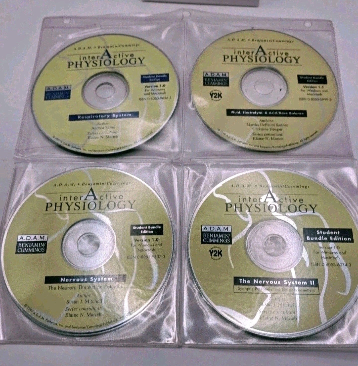 ADAM Interactive Physiology Student Edition 7 Disc Pack Windows MAC Disc Only