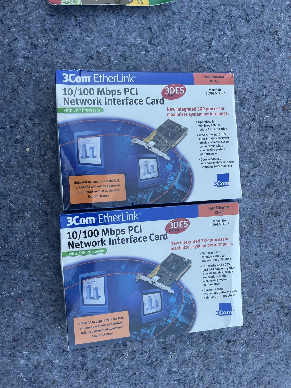 LOT,  3Com EtherLink Server 3CR990TX97 10/100 Mbps PCI Server Net Interface Card
