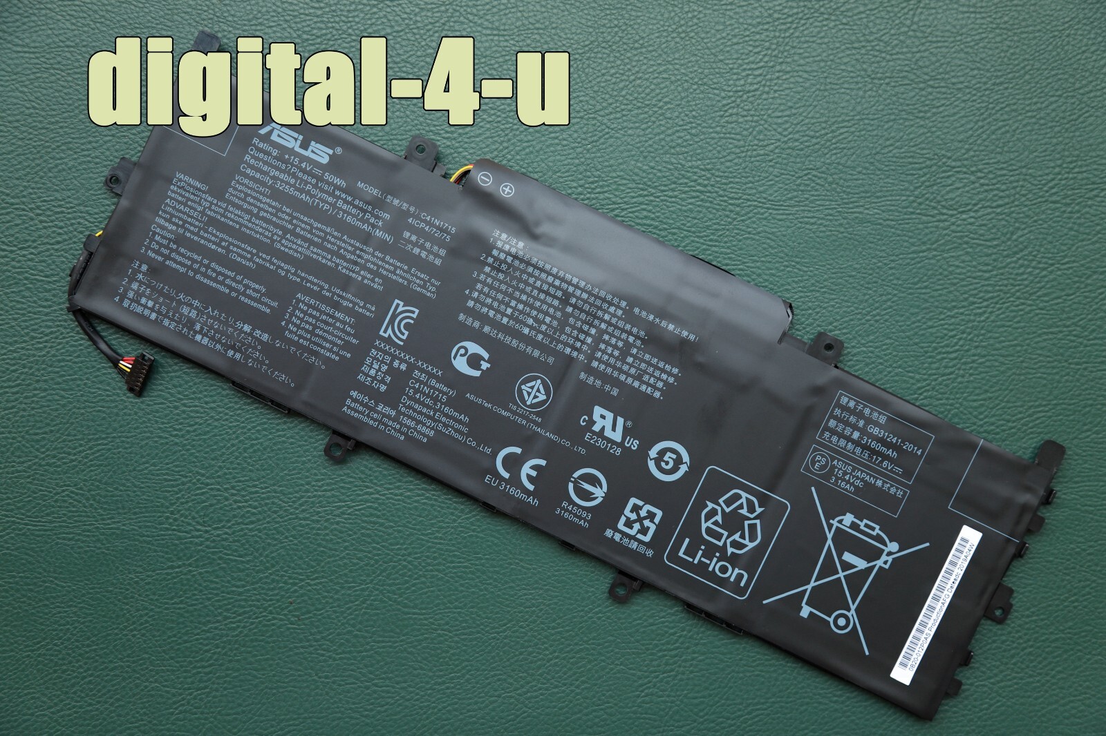 NEW Genuine C41N1715 Battery For Asus ZenBook 13 UX331FN UX331UA UX331UN U3100FN