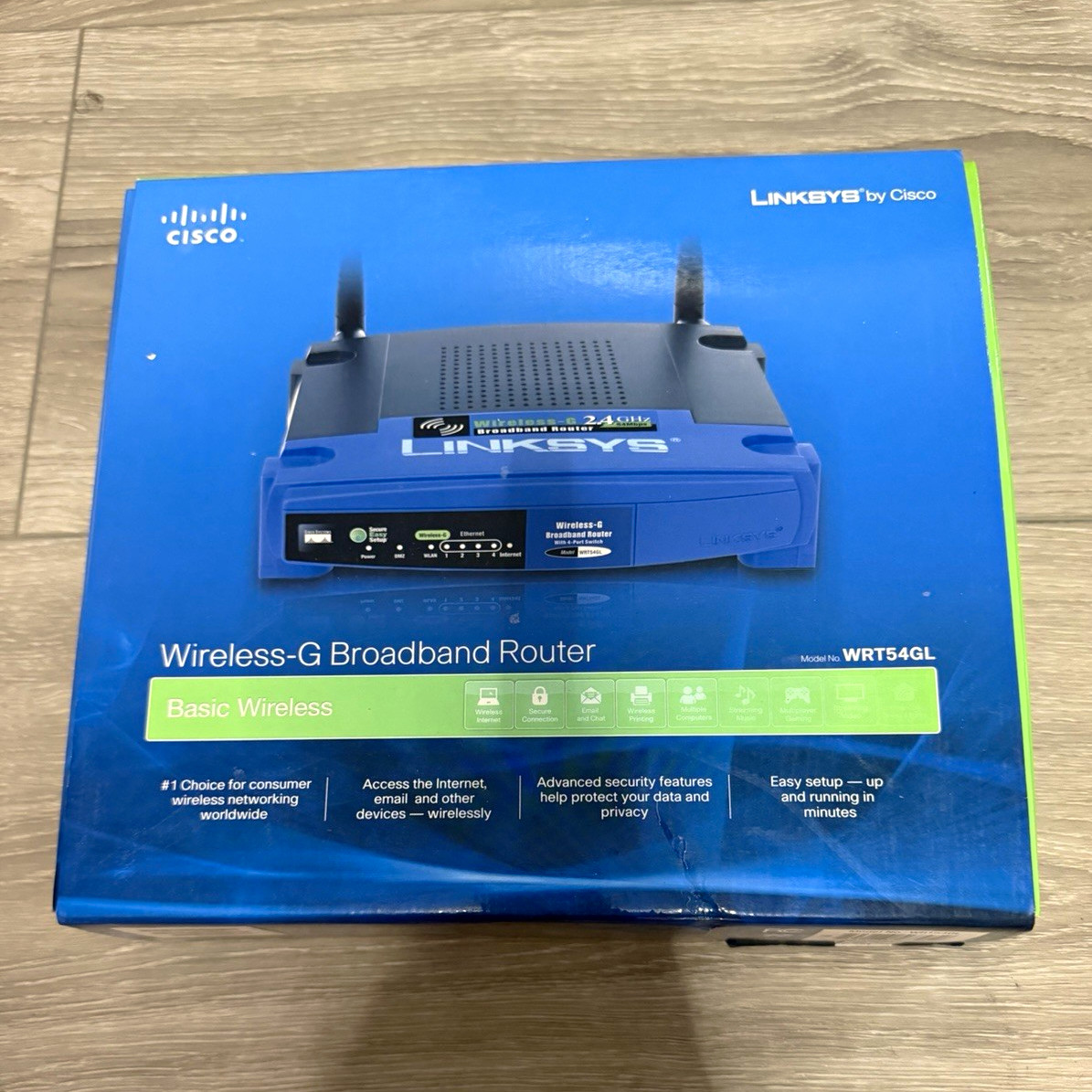 Linksys by Cisco WRT54GL Wireless-G Router 54 Mbps 4-Port 10/100 w/ Adapter