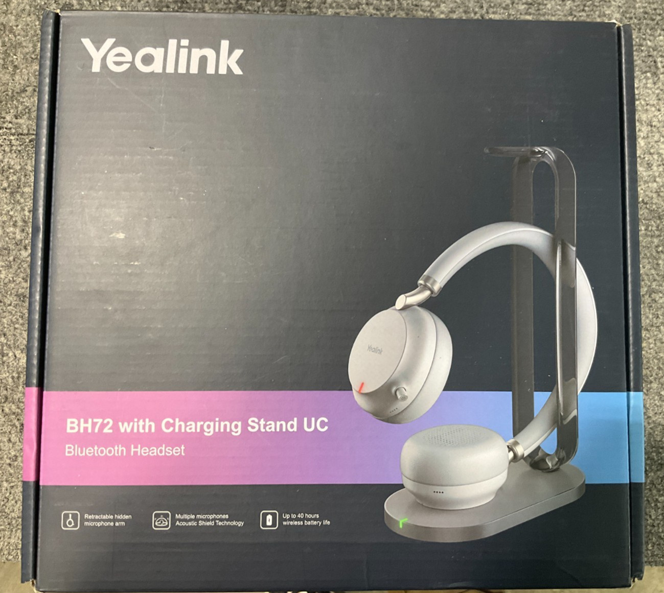 Yealink BH72 Bluetooth Headset with Charging Stand 1208615 ✅❤️️✅❤️️ NEW